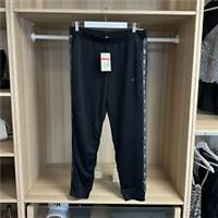 Nike Womens NSW Tape Track Pants Tracksuit Size L Black Logo Sports Mid Rise - L Regular