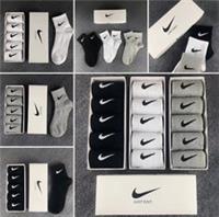 Nike Socks 5 Pairs Pack Mid-Tub 85% Cotton Socks Boxed Unisex men women 4-9KU - One Size High