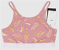NIKE Girls Swoosh Logo Non Wired Sports Bra XL Age 13 - 15 PINK BNWT