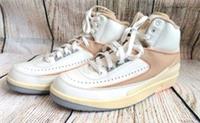 Nike Air Jordan 2 Retrobeige And Off White High Top Trainers, Womens, Size 6