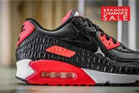 BNIB New Mens BLACK NIKE AIR MAX 90 ANNIVERSARY INFARED CROC SIZE 6 uk
