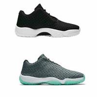 Original Nike Air Jordan Future Low Textile Trainers Black Grey White Emerald