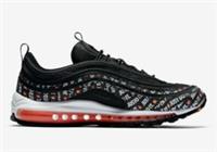 Original Mens Nike Air Max 97 Black White OrangeTrainers AT8437 001 DB8