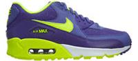 Original Womens Nike Air Max 90 Trainers Purple Volt 325213 506