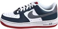 Nike Boys Girls Air Force 1 White Cool Grey Blue Trainers 314192 167