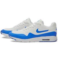 Original women's Nike Air Max 1 Ultra Moire White Blue Trainers 704995 100