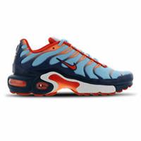 Unisex Kids Nike Air Max Plus TN Swoosh GS Blue Orange Trainers CQ4816 400