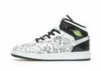 Boys Girls Nike Air Jordan 1 Mid SE DIY Gs White Basketball trainers DC4099 100