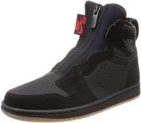 Original Nike Air Jordan 1 High Zip Black University Red Trainers AR4833 002