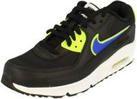 Original Unisex Kids Nike Air Max 90 (GS) Black Blue Volt Trainers DA4670 001