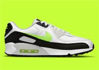 Original Nike Men's Air Max 90 White Hot Lime Black Trainers CZ1846 100