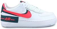 Nike Womens Air Force 1 Shaddow White Green Teal Trainers DB3902 100