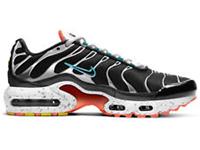 Original Unisex Nike Air Max Plus Tuned 1 GS Black Orange Trainers CD0609 014