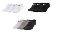 NIKE 3 PAIR PACK NO SHOW TRAINER LINER SOCKS ANKLE SOCKS SIZES 2 - 14 UK