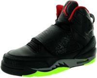 Boys Girls Nike Air Jordan Son of BG Black Red Basketball trainers 512246 006