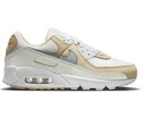 Original Womens Nike Air Max 90 White Grey Beige Trainers DH5719 100