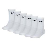 NIKE 6 PAIR LIGHTWEIGHT COTTON CREW SOCKS SPORTS SOCK CHILD SIZES 6-1 UK 3-7 YRS