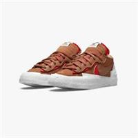 BNIB New Nike Blazer low X Sacai Tan Red Size uk 8