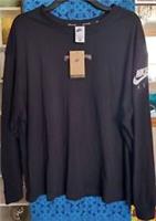 Nike Air Plus Size Logo Long-Sleeve Top in Black, Women's size 1X (22-24) - 1X Plus