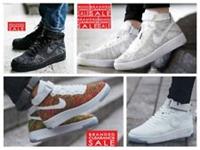 New Women Nike Air Force 1 Ultra Flyknit Mid White Black Crimson 6 7 UK