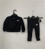 Nike Air Girls Velour Track Top And Leggings Set Black Size 18 Months BNWT