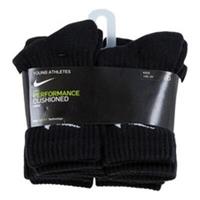 NIKE 6 PAIR COTTON CUSHIONED CREW SOCKS SPORTS SOCKS CHILD/JUNIOR SIZES 6-2 UK