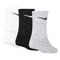 NIKE 3 PAIR COTTON CUSHIONED CREW SOCKS SPORTS SOCKS CHILD/JUNIOR SIZES 6-2 UK