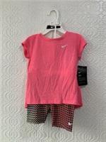 Nike Dri-Fit Girls Tshirt and Shorts Set Pink Size 24 Months BNWT