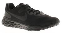 Nike Boys Running Trainers Revolution 6 Lace Up Lightweight All Black UK Size