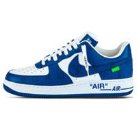 Louis Vuitton Nike Air Force 1 Low By Virgil Abloh White Royal
