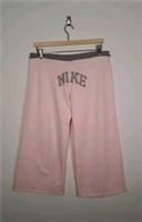 Nike Spellout Cropped Joggers Womens Large Pink Vintage Y2K Baggy Pants Baggie - L Regular