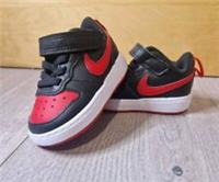 Nike Court Borough Low 2 Top Size 2.5 Shoes Red White Black BQ5453-007 Sneakers
