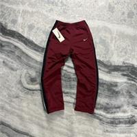 Vintage Nike 1990's Burgundy Poppers Straight Fit Boys Large Tracksuit Bottoms