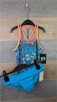 Nike Swim 2 Piece Set Girls M 10 - 12 Tankini Butterflies Summer Beach Holiday - 10-12 years Regular