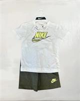 White / Cargo Khaki Nike Kids Short Set - 5-6Yrs Old - RRP £35