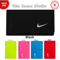 Nike Unisex Dri-FIT Wallet | Swoosh Bifold Card Holder Coin Zip Purse Black