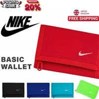 Nike Unisex Wallet Swoosh DRI-Fit Wallet Credit Card Holder Cash Coin Zip Purse