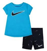 Nike Bike Top And Shorts Infants Blue Size UK 24 Months (RefR15)