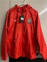 Nike Unique Football Academy Water Proof Hooded Park Rain Jacket Size XL YOUTH