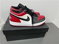 Nike Jordan 1 Low Bred Toe 2021 Black Red size UK9