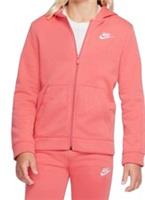 Nike NSW Fleece Full Zip Hoodie Juniors Girls Pink Size UK 13 Years (Ref8)