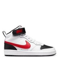 Nike Court Borough Mid 2 White/Red Junior Trainers - Size 4UK EU36.5 /REFB14