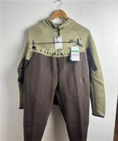 Nike Older Kids Tech Fleece Tracksuit Khaki Green Brown Size XL 13-15 Years