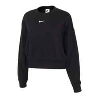 NIKE Women Essential Crew Fleece Oversized Sweatshirt Size SMALL - DJ7665-010 - S Regular