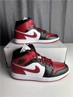 Nike air jordan 1 mid gym red black white Womens Trainers SizeUK8.5