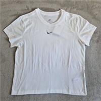 The Nike Tee Shirt Womens Large White Slim Fit BNWT Short Sleeve Top Cotton Tick - L Regular