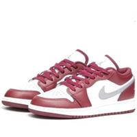 Nike Air Jordan 1 Low Trainers - UK 6 - Bordeaux/Grey/White (553560-615)
