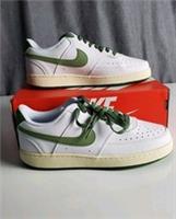 Nike Court Vision Low ~ white and green Trainers FJ5480-100 Size Uk 6 US 7
