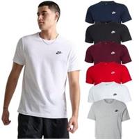 Nike Mens Tee Club Tshirt Crew Neck Cotton Short Sleeve Summer S-XXL Tee Top - S-XXL Regular