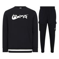 Nike Air Crew Neck Pullover Tracksuit Set Black - XL Regular
